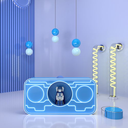 几何展台 现代科技与简约美学下的电商产品渲染新潮流